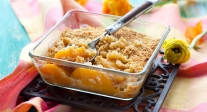 Crumble de melocotón